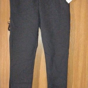 Women's Black Jogger Activewear Pants Drawstring Tapered Leg Size M